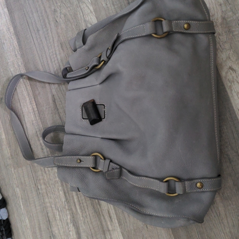 JCrew Collection Borge Garveri Grey Leather Purse